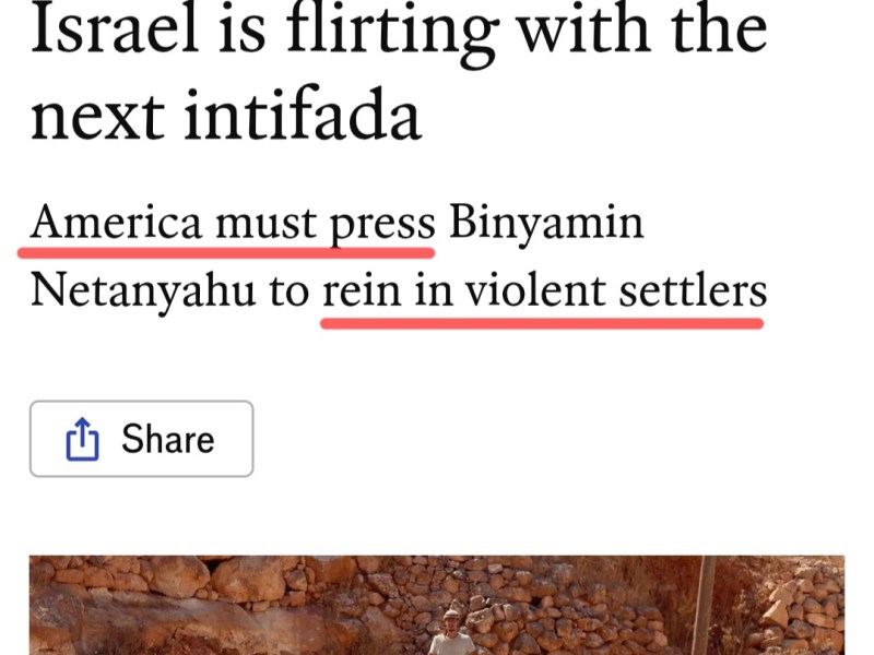 The Economist’s Inverted&nbsp;Intifada